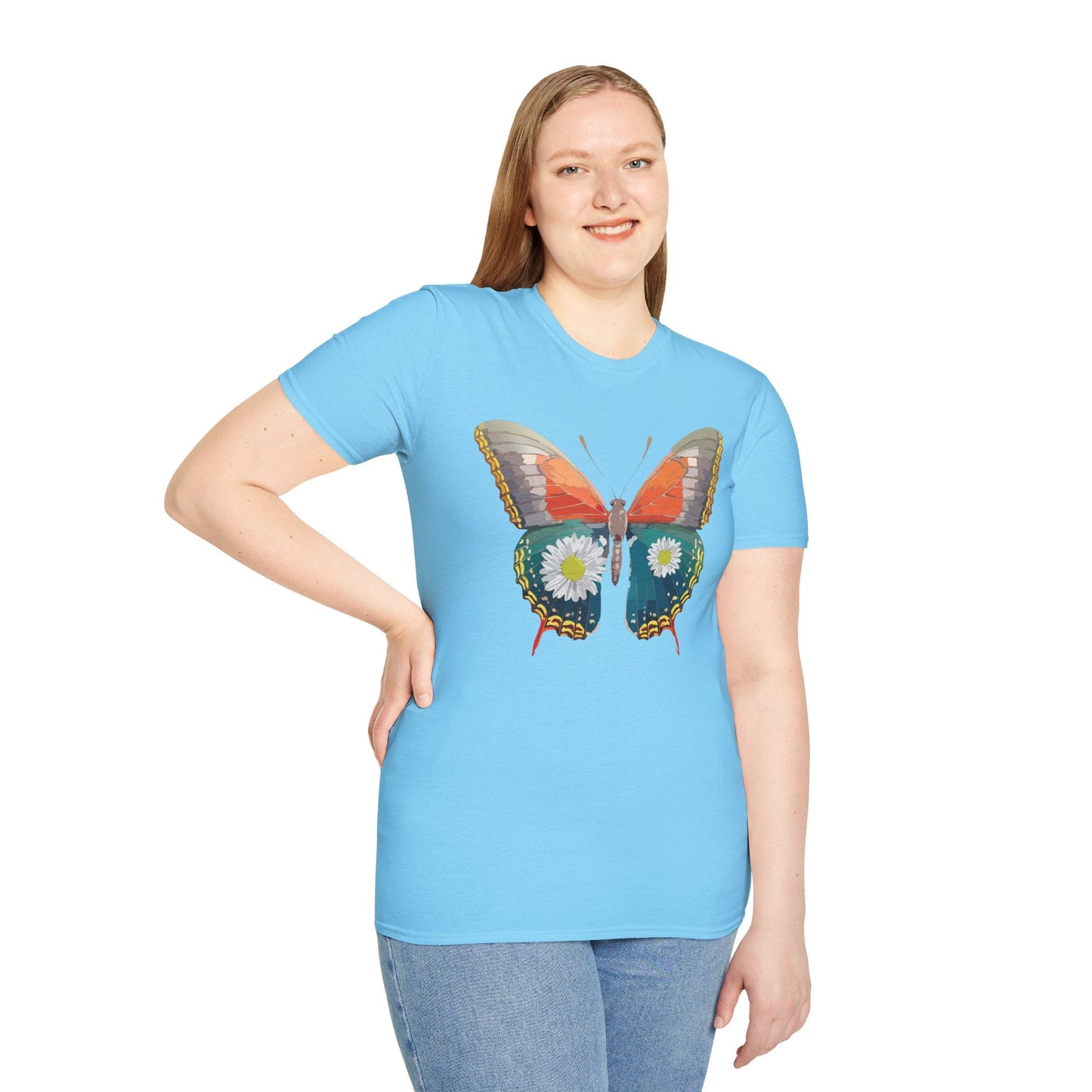 Butterfly Shirt Unisex Gildan Softstyle 64000 Short Sleeve T Shirt Monarch Design