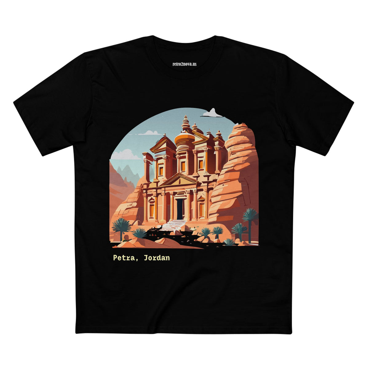 Petra Jordan Illustration Tee | Petra travel shirt, ancient rock city design