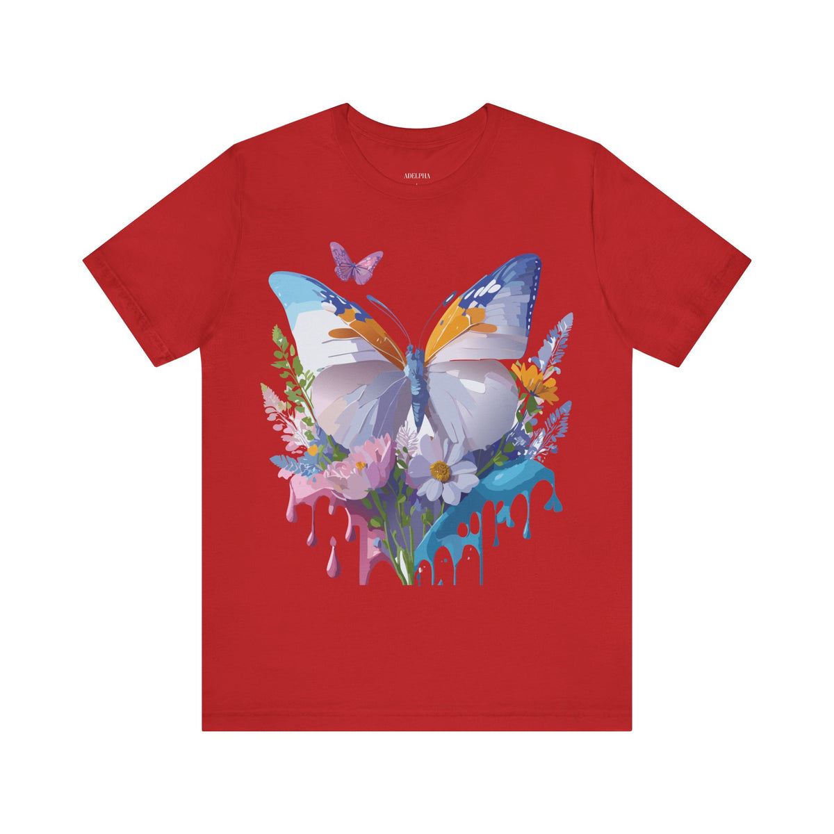 Butterfly Graphic Unisex Cotton Bella+Canvas Tee with Art Design n57