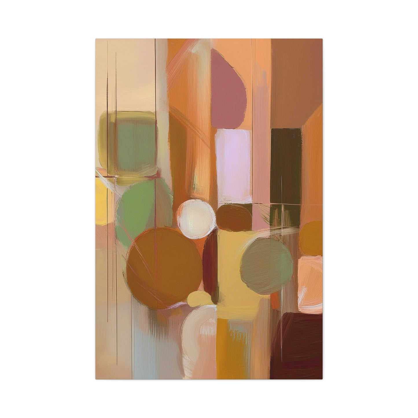 Abstract Geometric Painting Print Canvas 20x24,20x30,24x30 24x32,24x36,30x40 32x48,36x48,40x60 Pine-Wood Inner Frame ABS-53