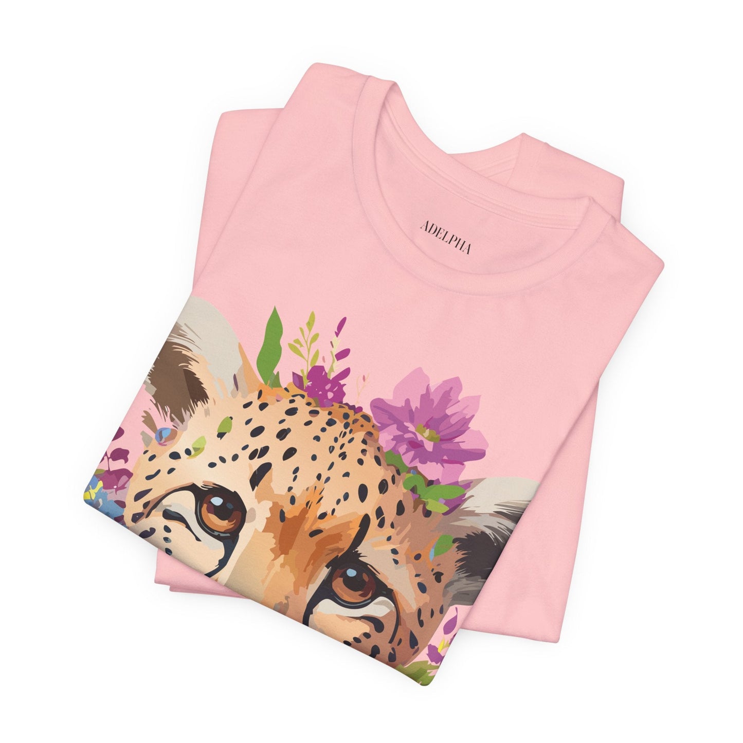 Adelpha Graphic Tee Cheetah Art Design Unisex Short Sleeve Shirt