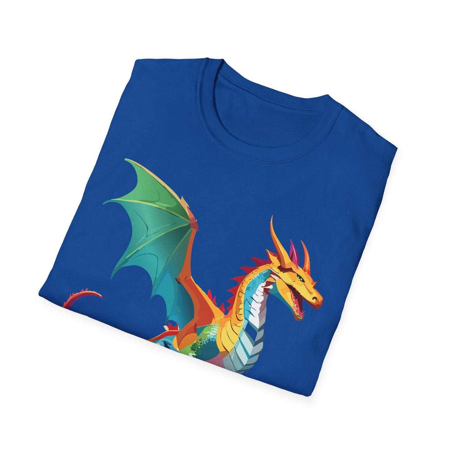 Dragon T Shirt Unisex Animal Design Tee Softstyle Gildan 64000 100 Percent Ring Spun Cotton