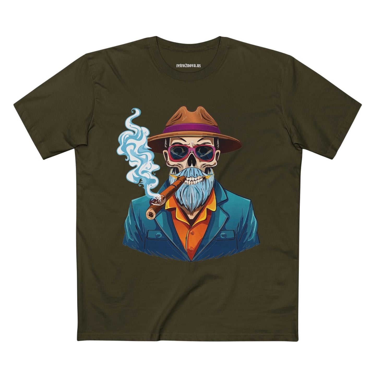 Skull Shirt Skeleton Tee Unisex Premium Cotton Art Design Original By Retro2Nova Exclusive Collection