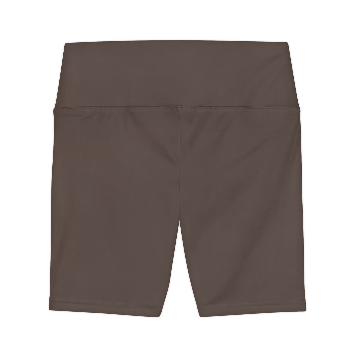 Ash Brown High-Waist Women's Workout Shorts — Comfortable Active Bike Shorts