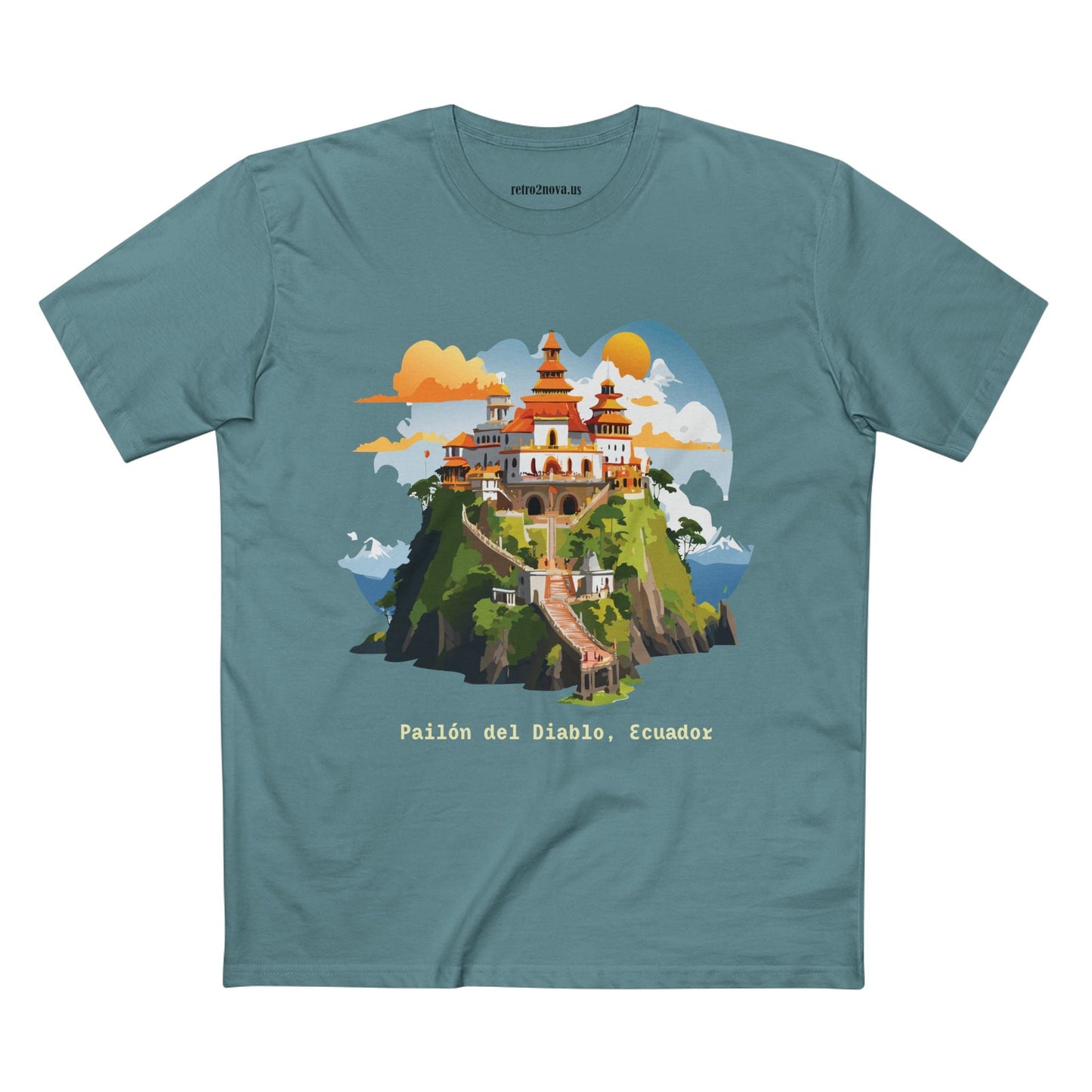 Travel Shirt Unisex Premium Cotton Tee With Original Art Design From Retro2Nova Ecuador Inspired
