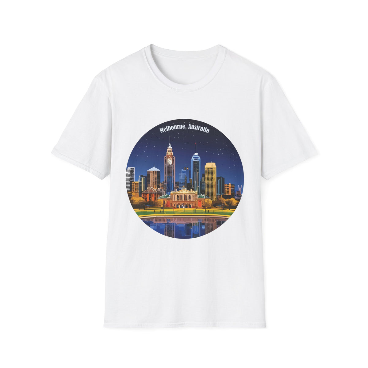 Melbourne Australia Skyline T-Shirt | City Nightscape Tee