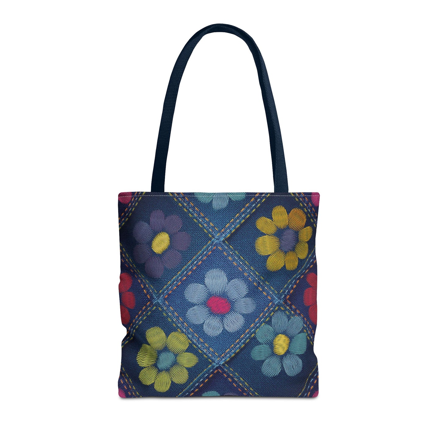 Denim Fabric Imitation Print Unisex Canvas Bag Poly Spun 3 Sizes Tote Bag 179