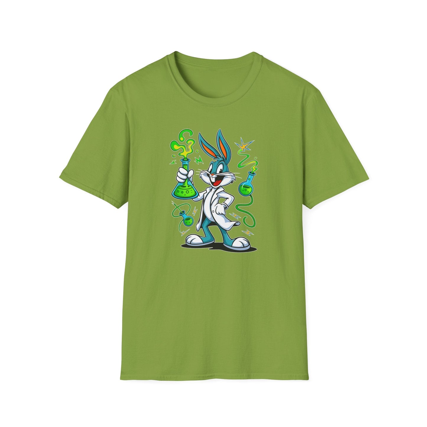 Cartoon Bunny Graphic Unisex Cotton Animal Animation Artwork Design Tee 7