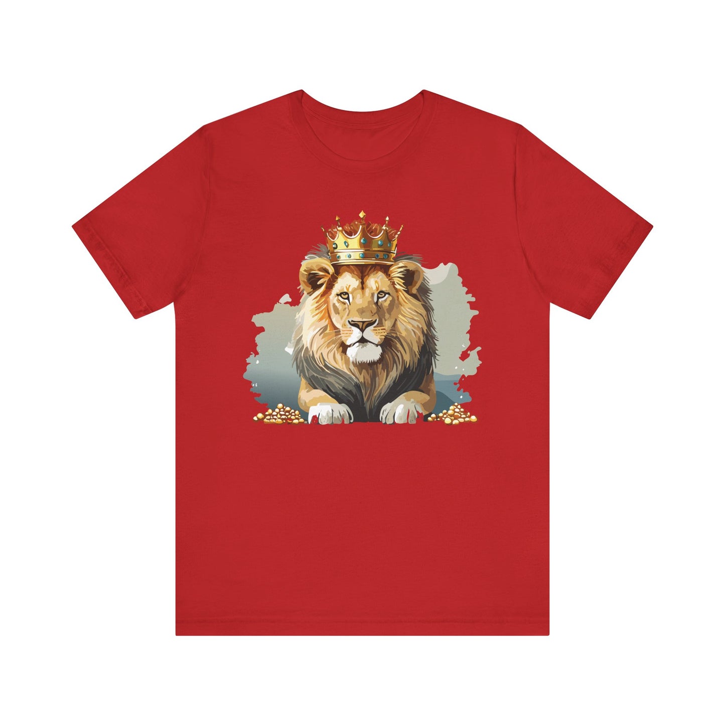Majestic Lion Crown T-shirt, Animal Shirt, Lion Tee, Unisex Top, Birthday Gift, Shirt with Animal design