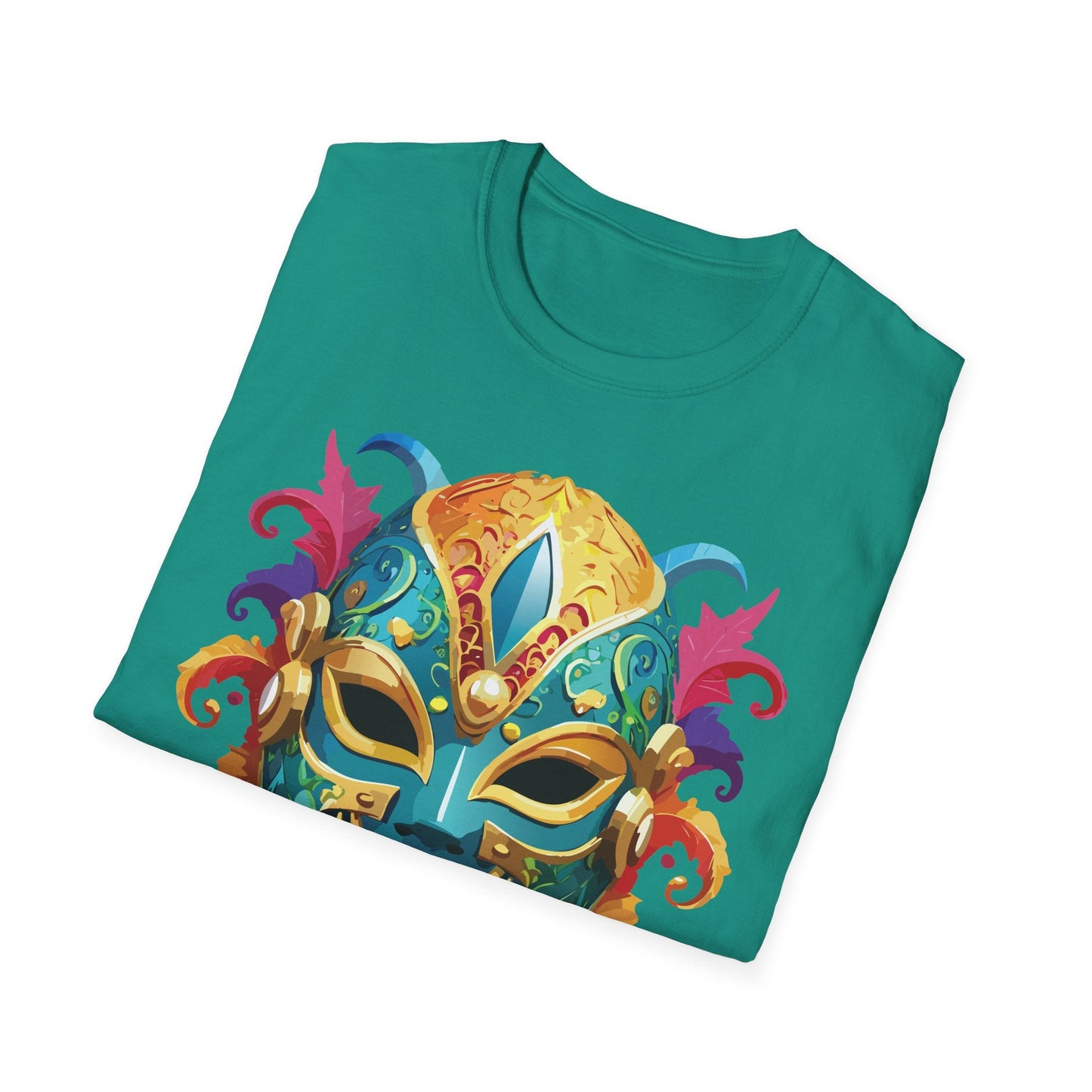 Mask Tee Shirt Unisex Softstyle Gildan 64000 100 Percent Ring Spun Cotton Comfortable Masquerade Tee