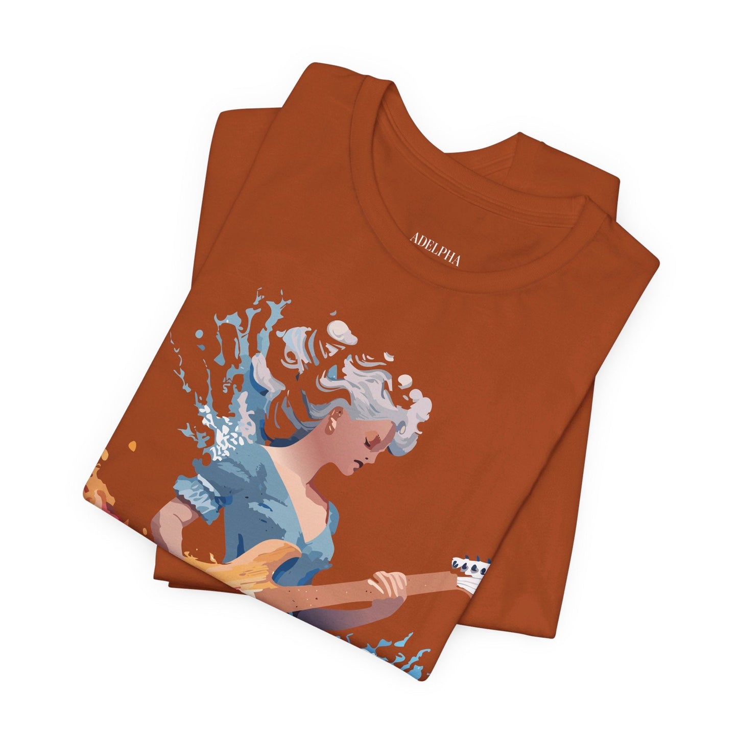 Music Graphic Unisex 100 Cotton Vintage Art with Musical Elements Tee 47