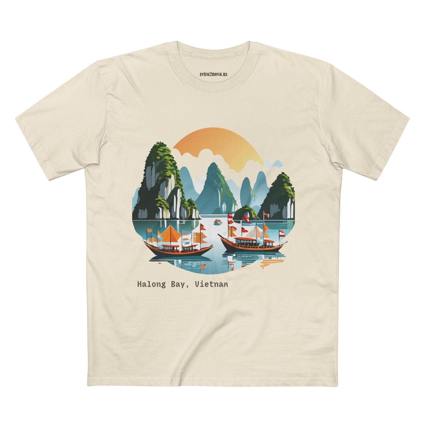 Travel Shirt Vietnam Tourist TT33 Unisex Premium Cotton Art Tee Retro2Nova Discover Art