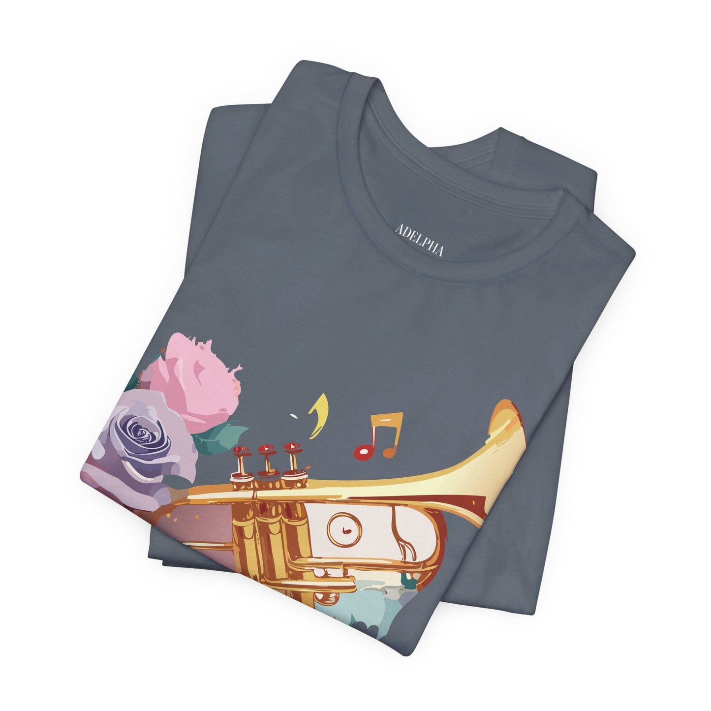 Music Graphic Unisex 100 Cotton Vintage Art with Musical Elements Tee 130