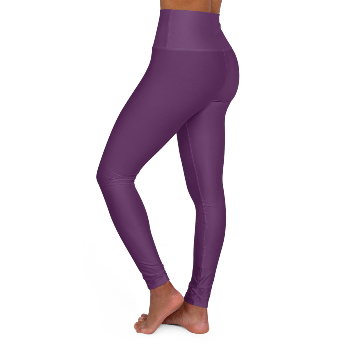 Velvet Purple Color High-Waist Yoga Leggings Women's Seamless Poly-Span Stretchy Pants XS-2XL