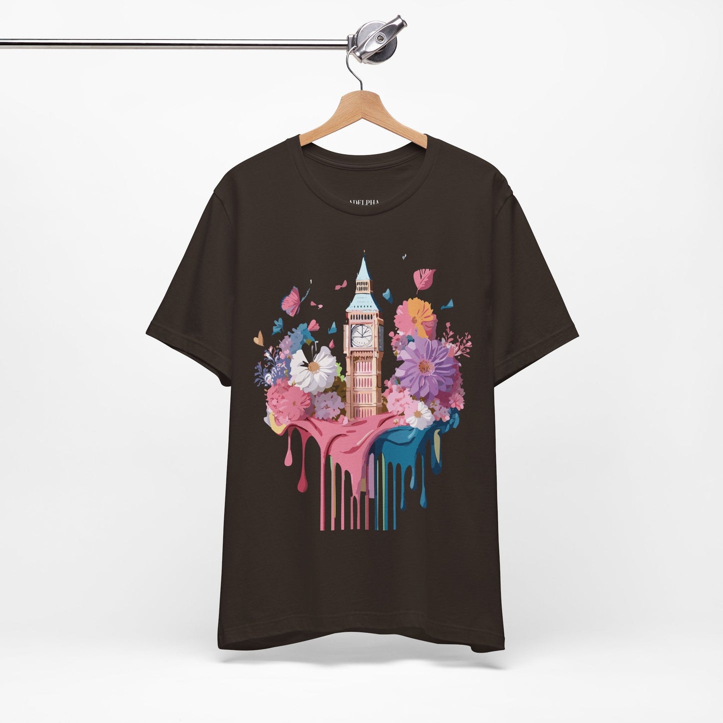 Adelpha London Tourist Shirt Unisex Graphic Tee Vintage Inspired Art Jersey Short Sleeve