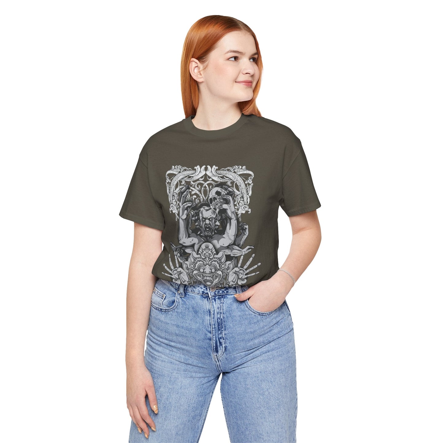 Mask Artwork Illustration Graphic Unisex Cotton T-Shirt r17