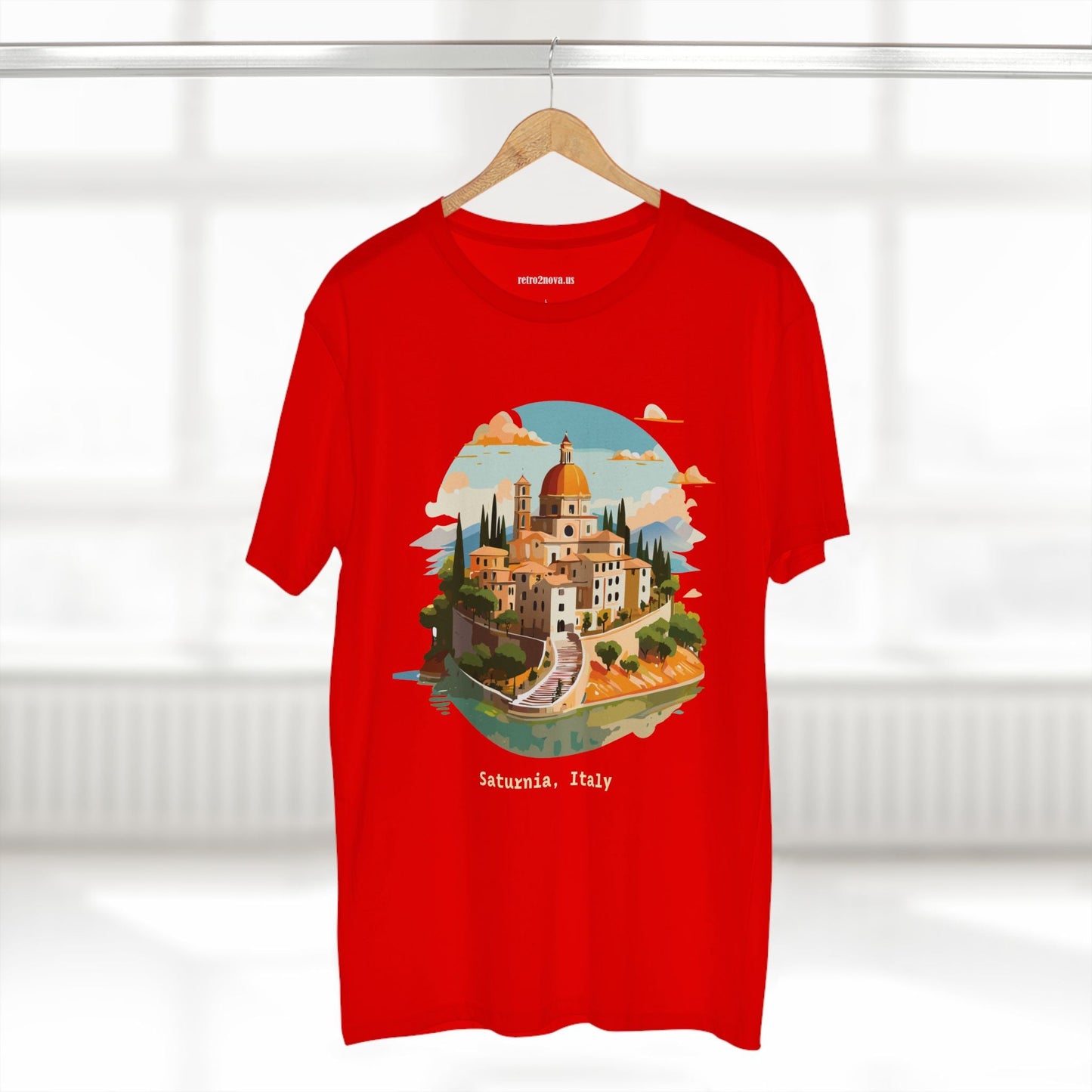Italy Travel Shirt Unisex Tourist Tee With Original Art Design Retro2Nova Premium Cotton