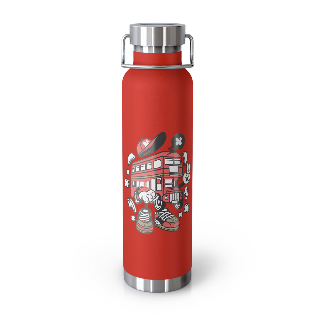 22oz Copper Insulated Water Bottle with Cartoon Design - CV27