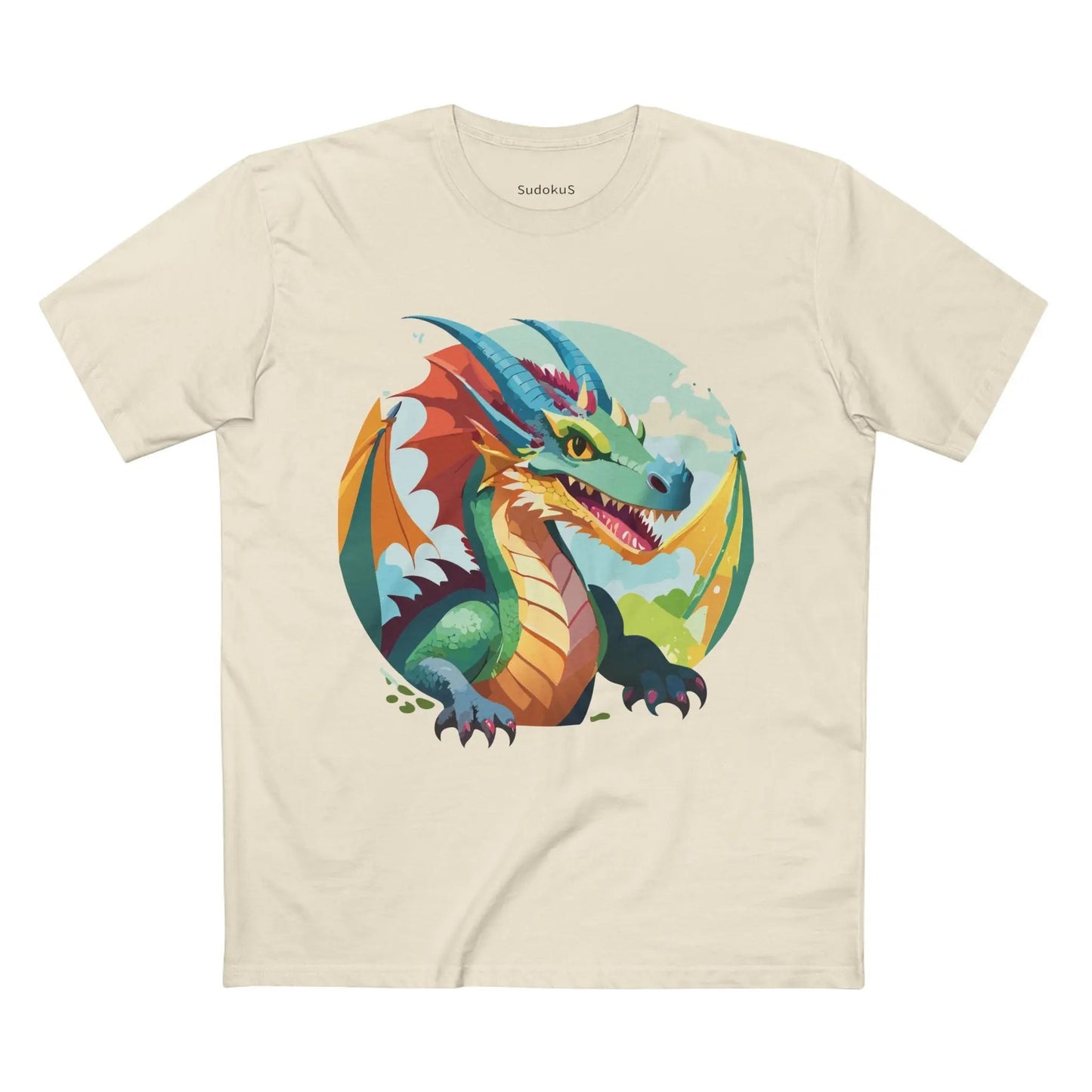 Dragon Graphic Unisex 100 Cotton Staple Tee 30