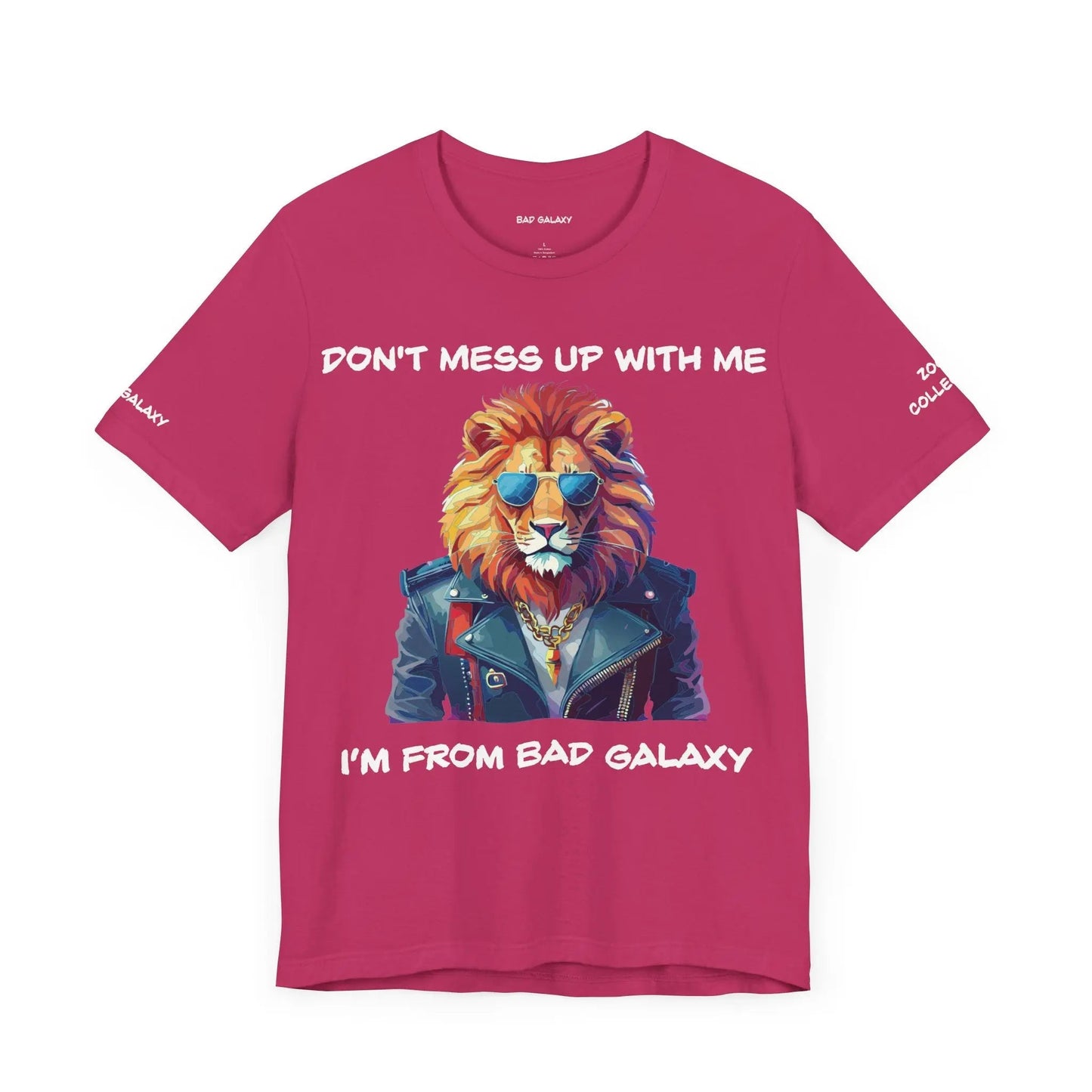 Animal T Shirt By Bad Galaxy Unisex 100 Percent Cotton Graphic Tee Eco Friendly Made In USA