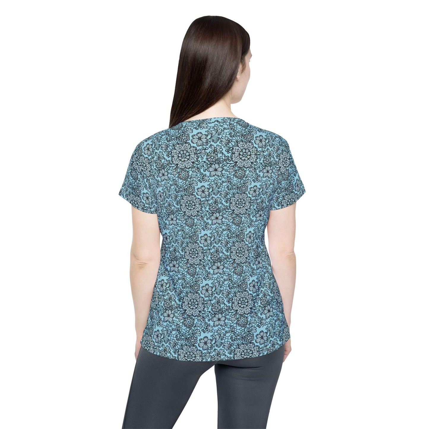 Women Poly T-Shirt with Lace Print 29