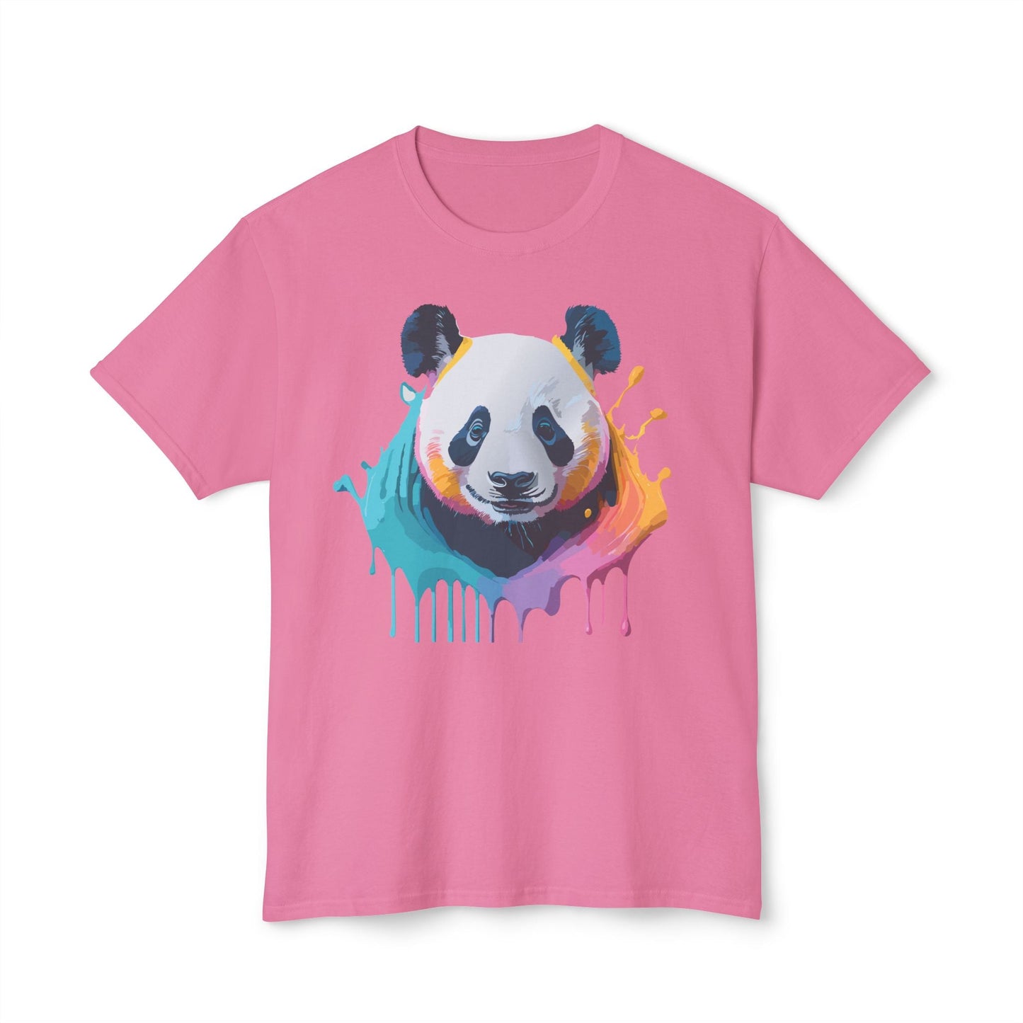 Unisex HD Cotton Panda T Shirt With Full Color Panda Art Print Made In USA Premium Fit For All Sizes