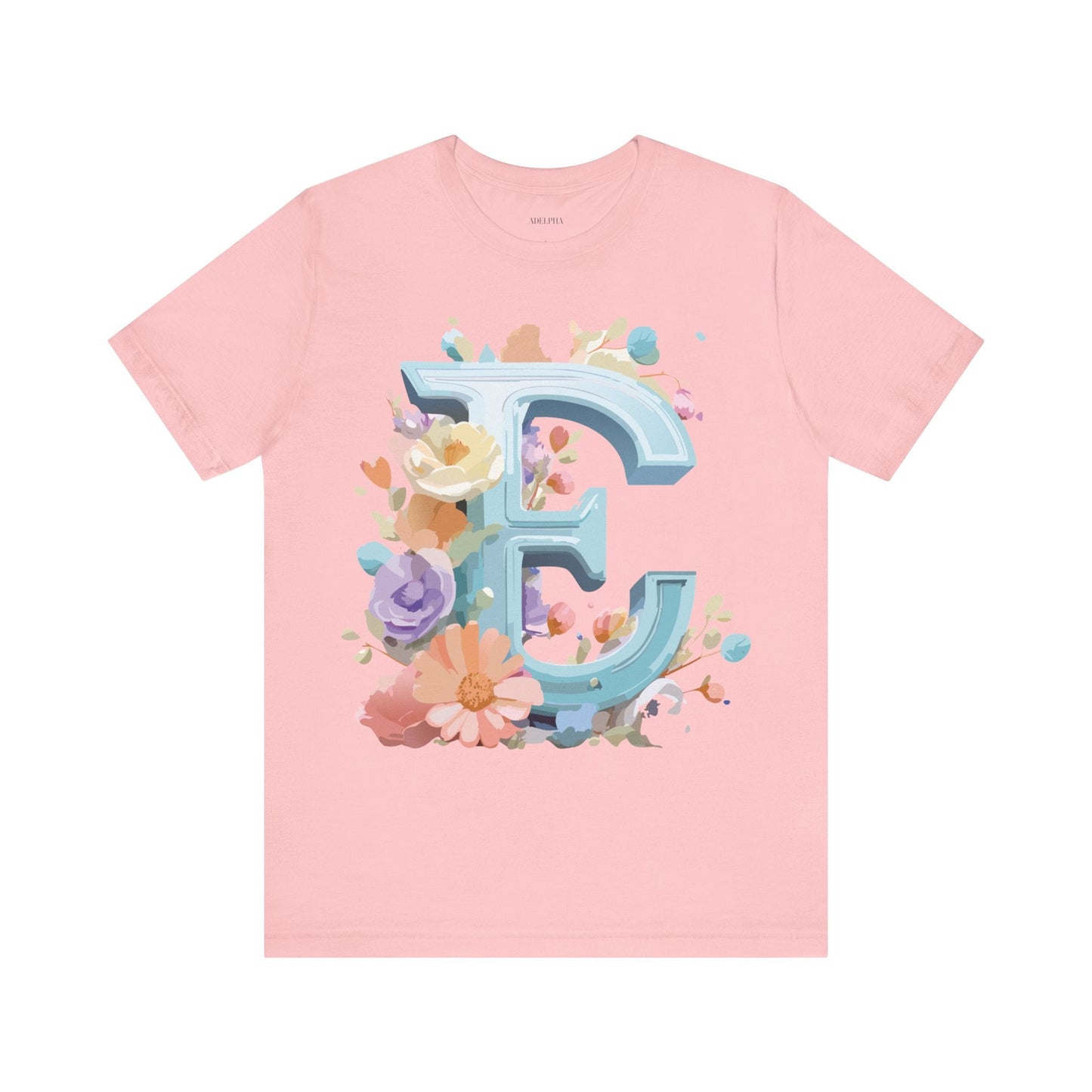 Unisex Letter E  Graphic Tee Featuring Vintage Inspired Artwork Collection
