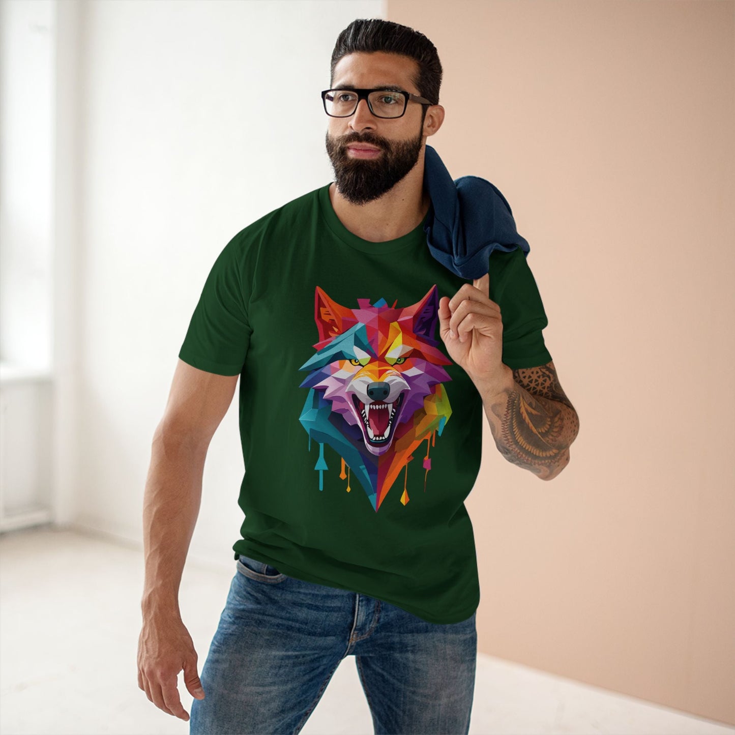 Wolf Graphic Unisex 100 Cotton Staple Tee with Animal Design Artwork 19