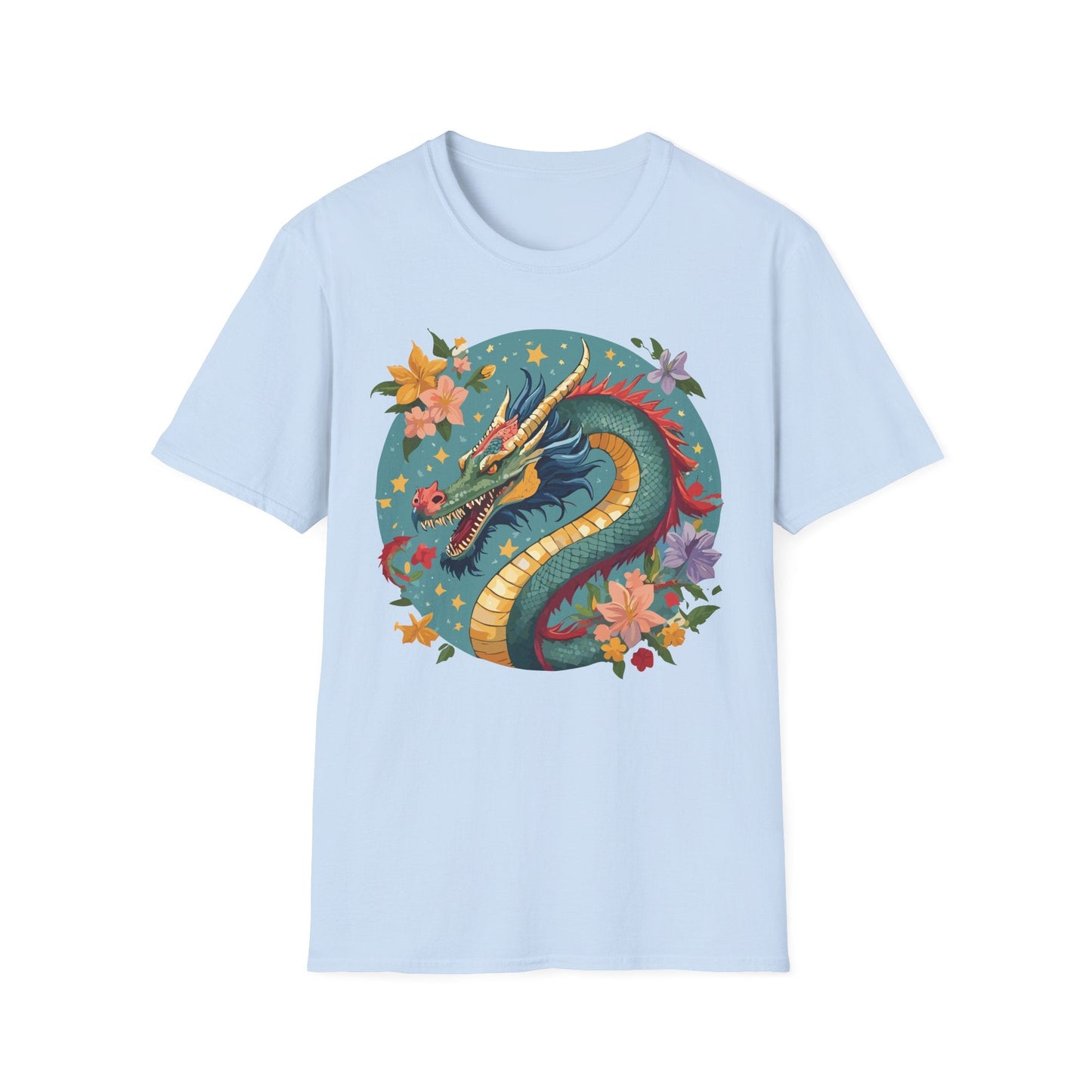 Dragon Graphic Unisex 100 Cotton Tee with Animal Artwork Design 11