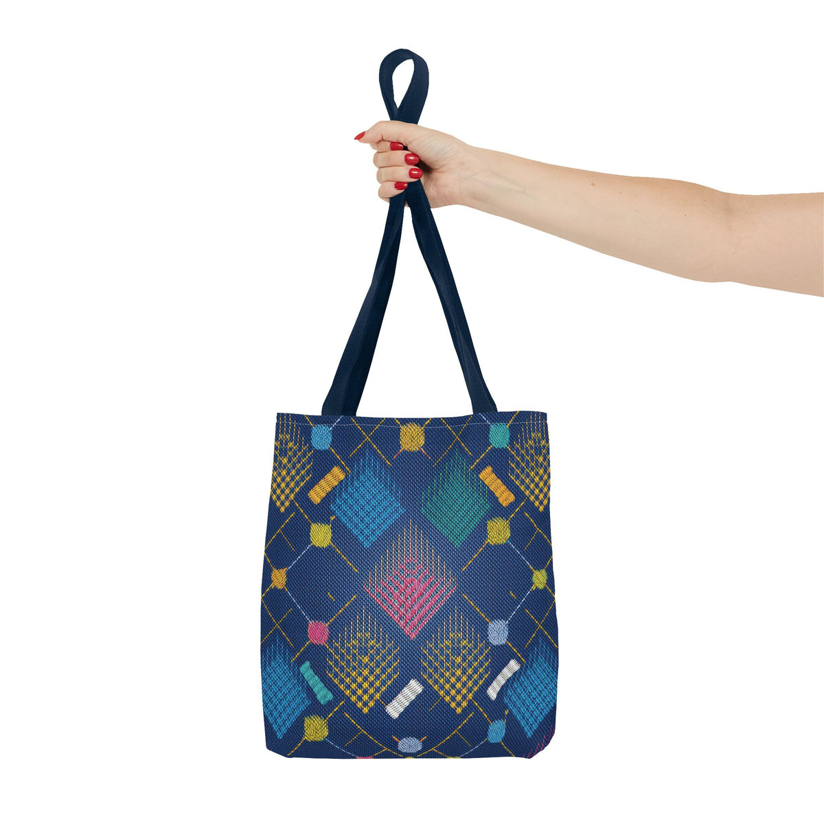 Diwali Graphic Denim Fabric Imitation Print Unisex Canvas Bag Poly Spun 3 Sizes Tote Bag 205-11
