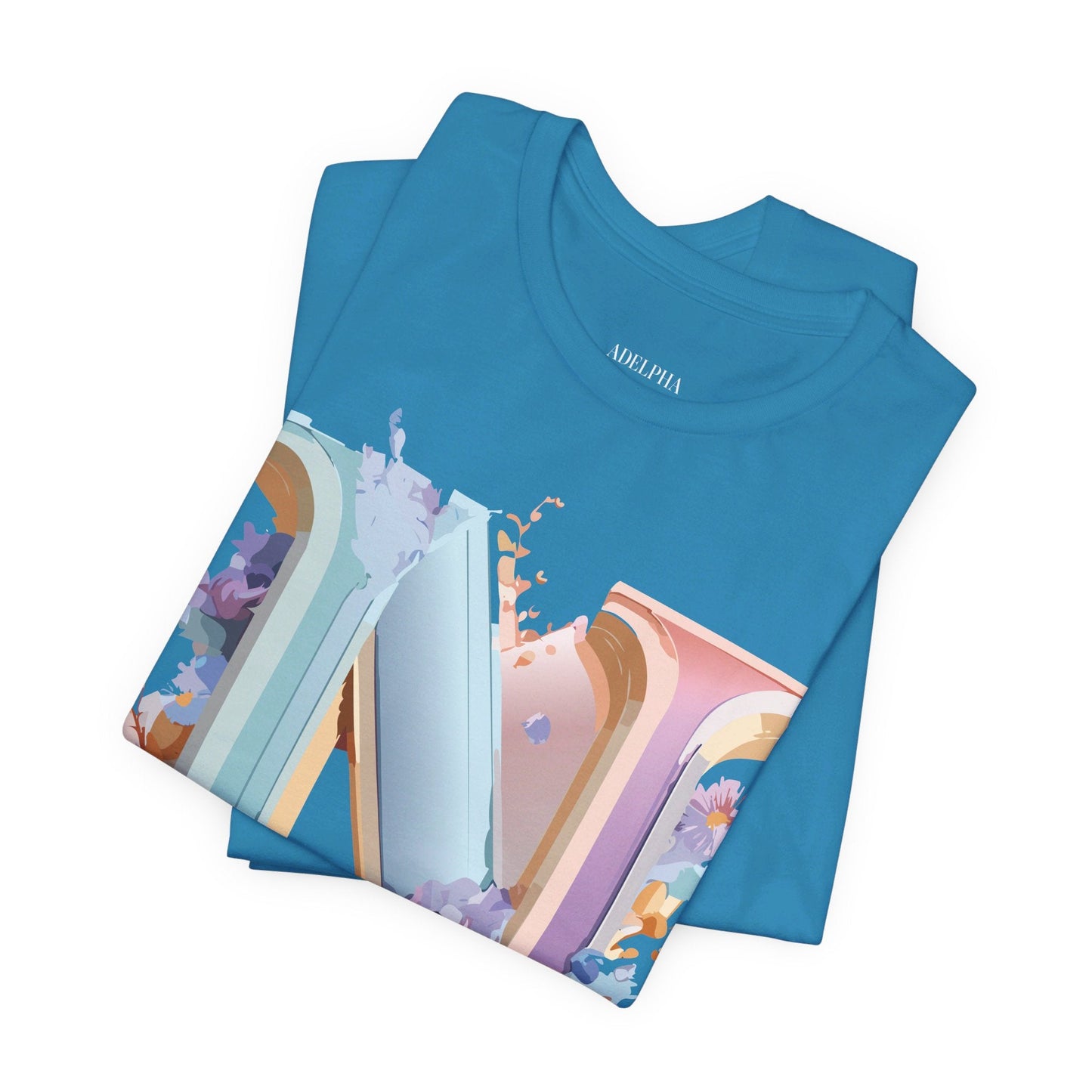 Letter N Shirt Graphic Tee Unisex Vintage Inspired Art Adelpha Design Short Sleeve