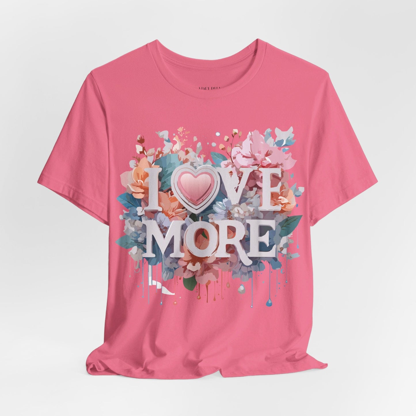 Valentine Day Graphic Unisex 100 Cotton Vintage Artwork with Love and Flower Design Tee 17