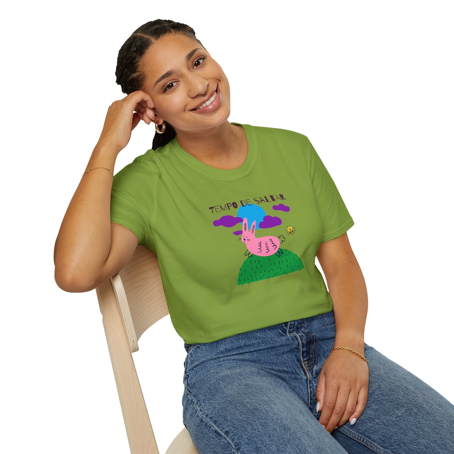 Funny Easter T Shirt Unisex Softstyle 64000 Art Design With Easter Prints 100 Percent Ring Spun Cotton
