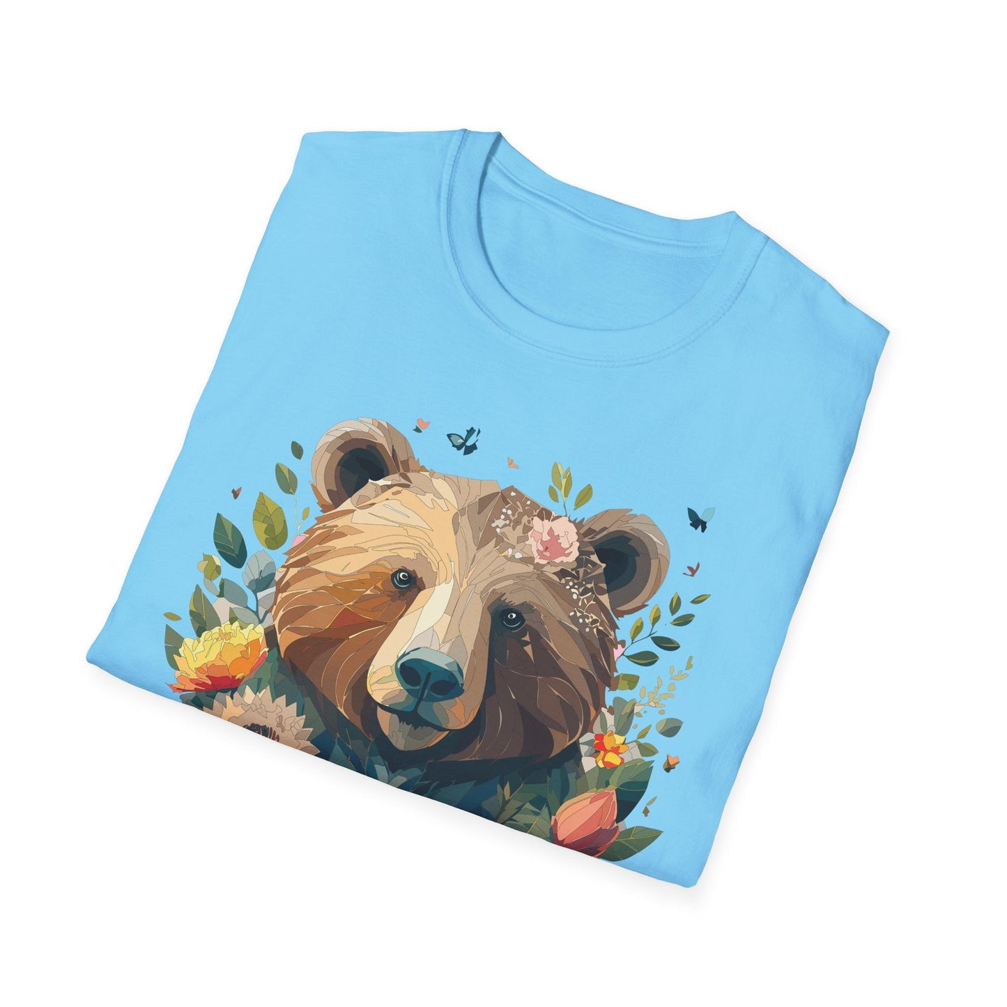 Bear T Shirt Unisex Teddy Bear Tee Gildan Softstyle 64000 100 Percent Ring Spun Cotton