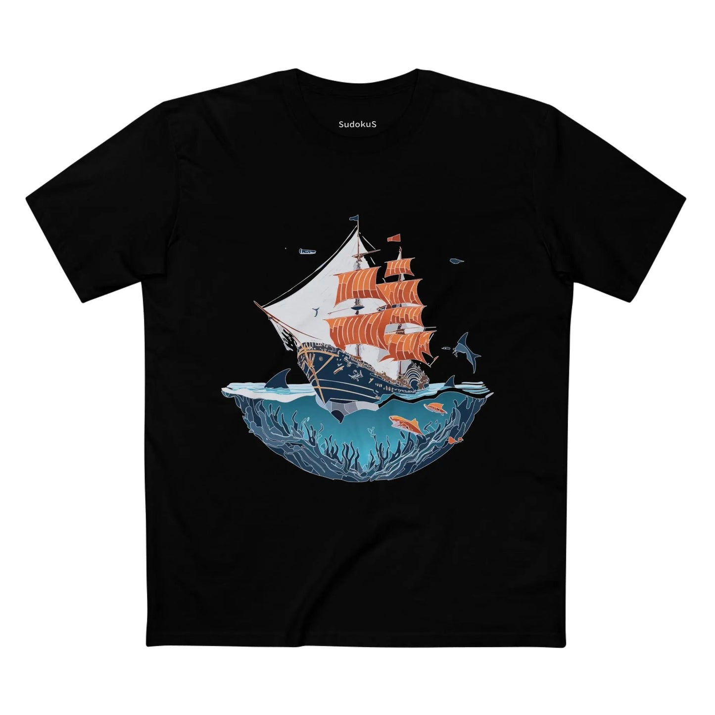 Ocean Coast Graphic Unisex 100 Cotton Staple Tee 25