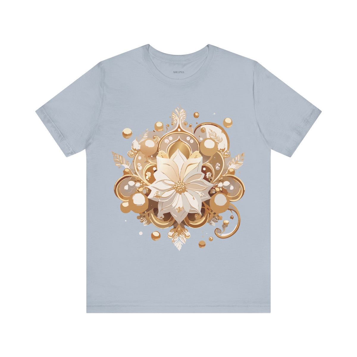 Jewelry Graphic Unisex Cotton Bella+Canvas Tee with Gemstones Art Design m25