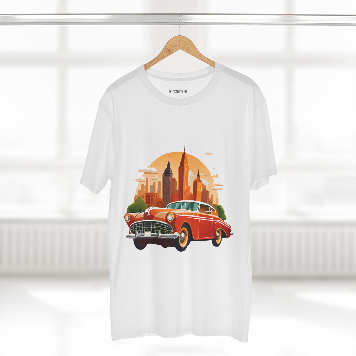 Retro Car Vintage Graphic Tee Staple Unisex 100 Cotton Tee Shirt - RC-1
