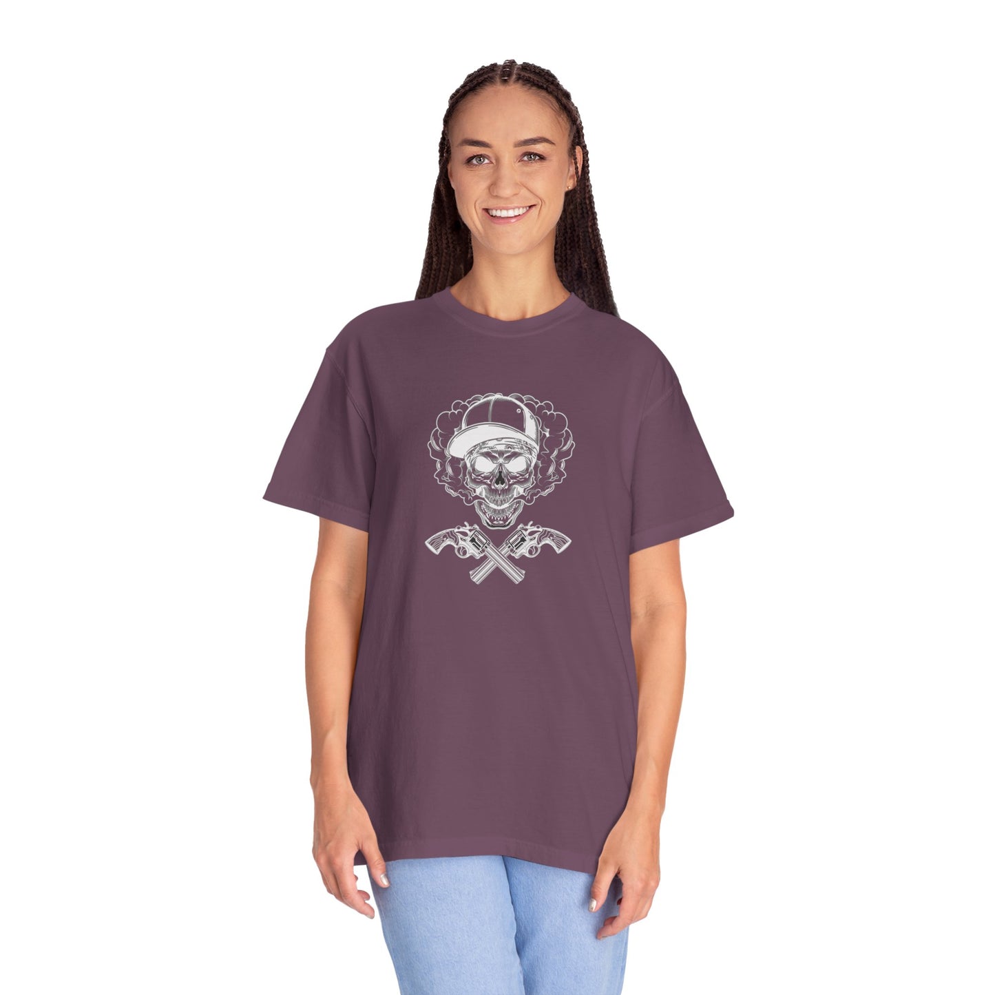 Unisex Cotton Tee Shirt with Skull