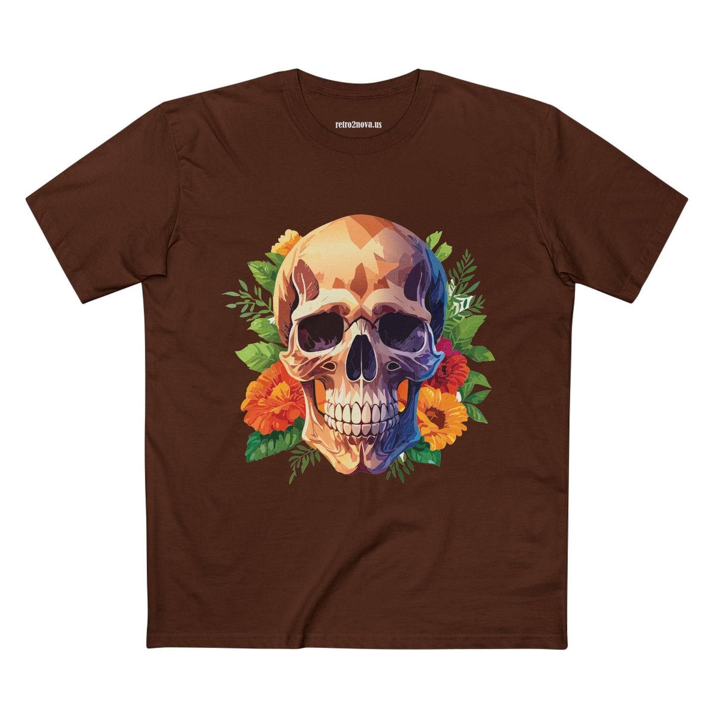Skull Shirt Unisex Skeleton Tee Premium Cotton With Original Art Design From Retro2Nova Collection