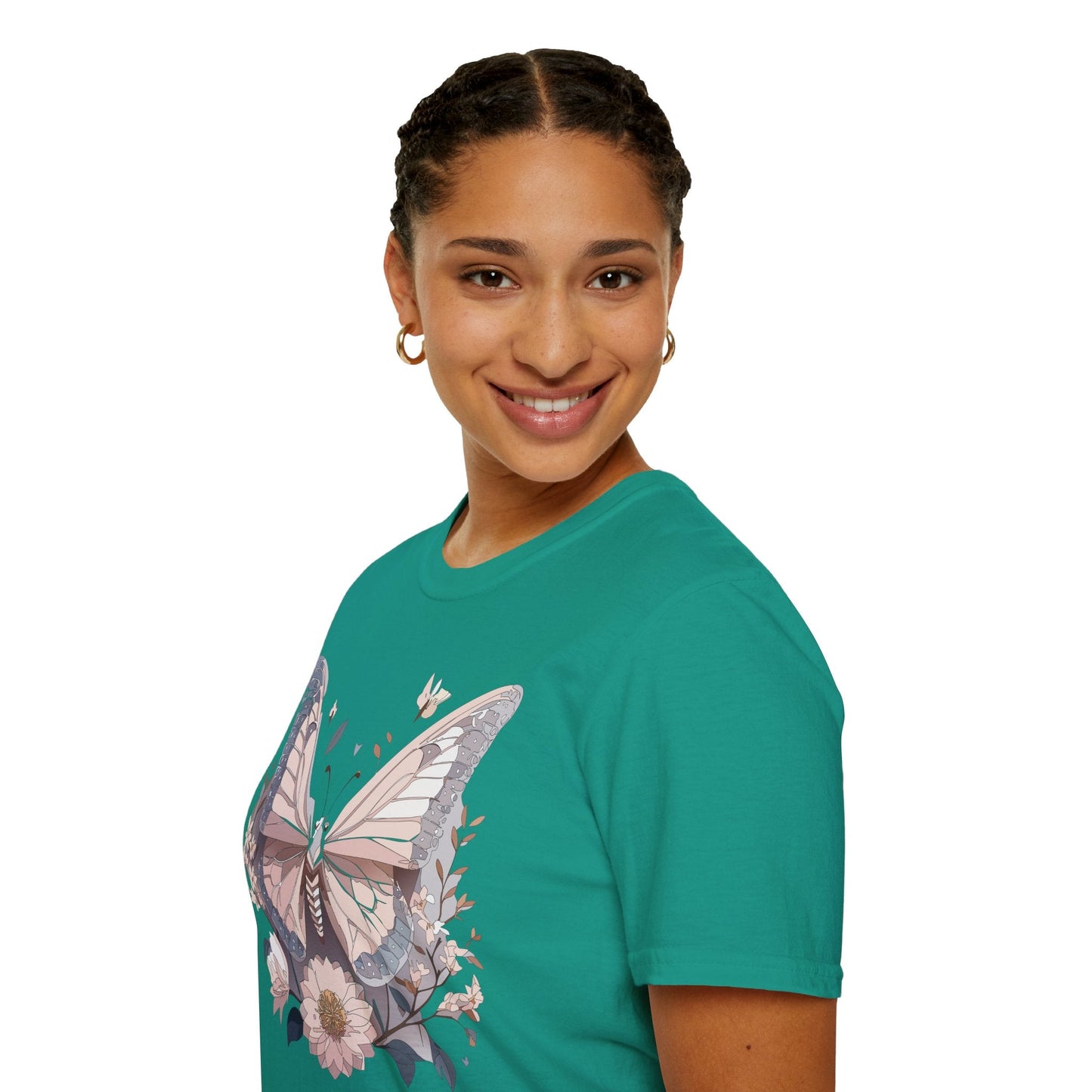 Butterfly Shirt Unisex Gildan Softstyle 64000 Monarch Butterfly Tee 100 Percent Ring Spun Cotton