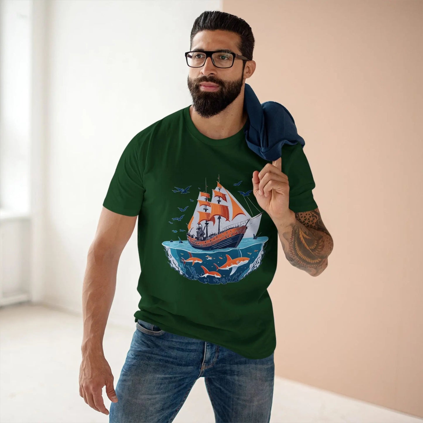 Ocean Coast Graphic Unisex 100 Cotton Staple Tee 24