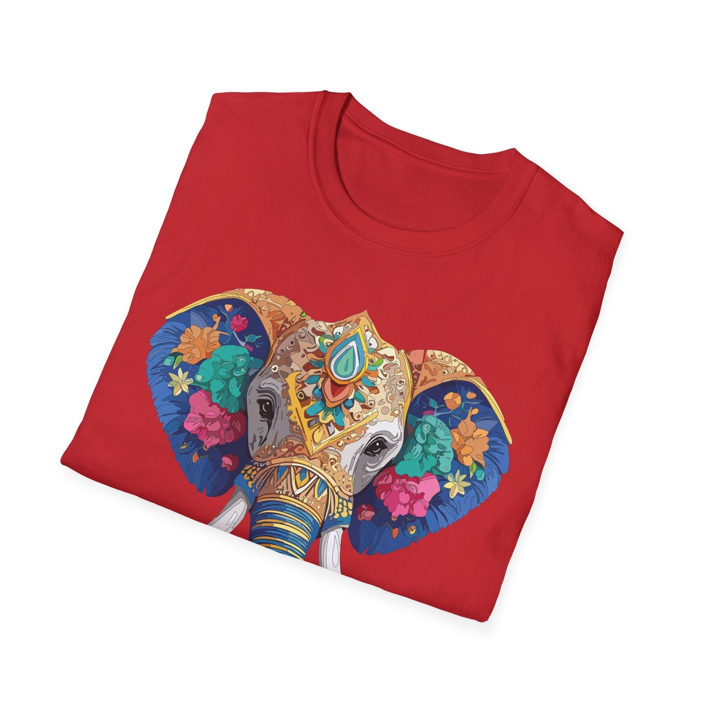 Elephant T Shirt Unisex Gildan Softstyle 64000 100 Percent Cotton Graphic Animal Tee