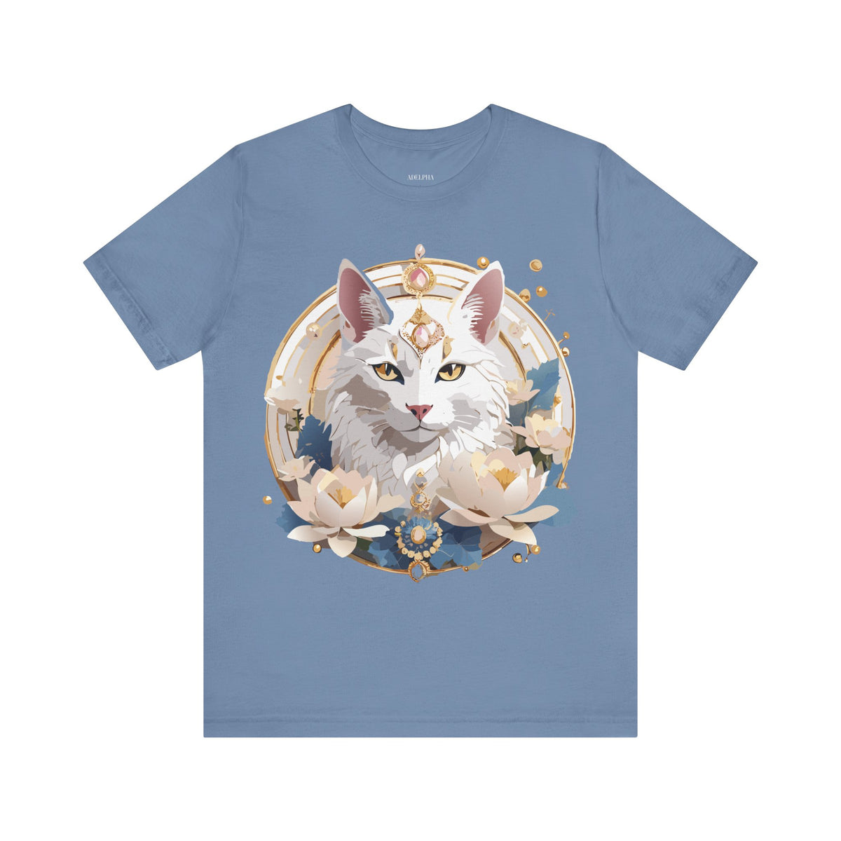 Medallion Graphic Unisex Cotton Bella+Canvas Tee with Art Design d75