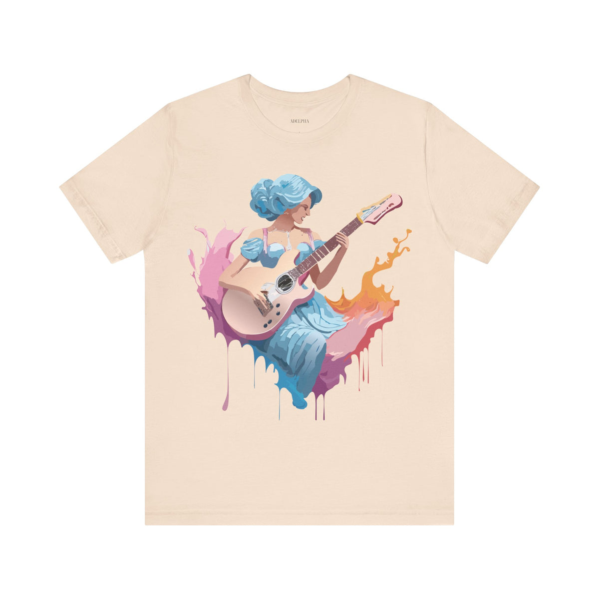 Music Graphic Unisex Cotton Bella+Canvas Tee with Art Design m135