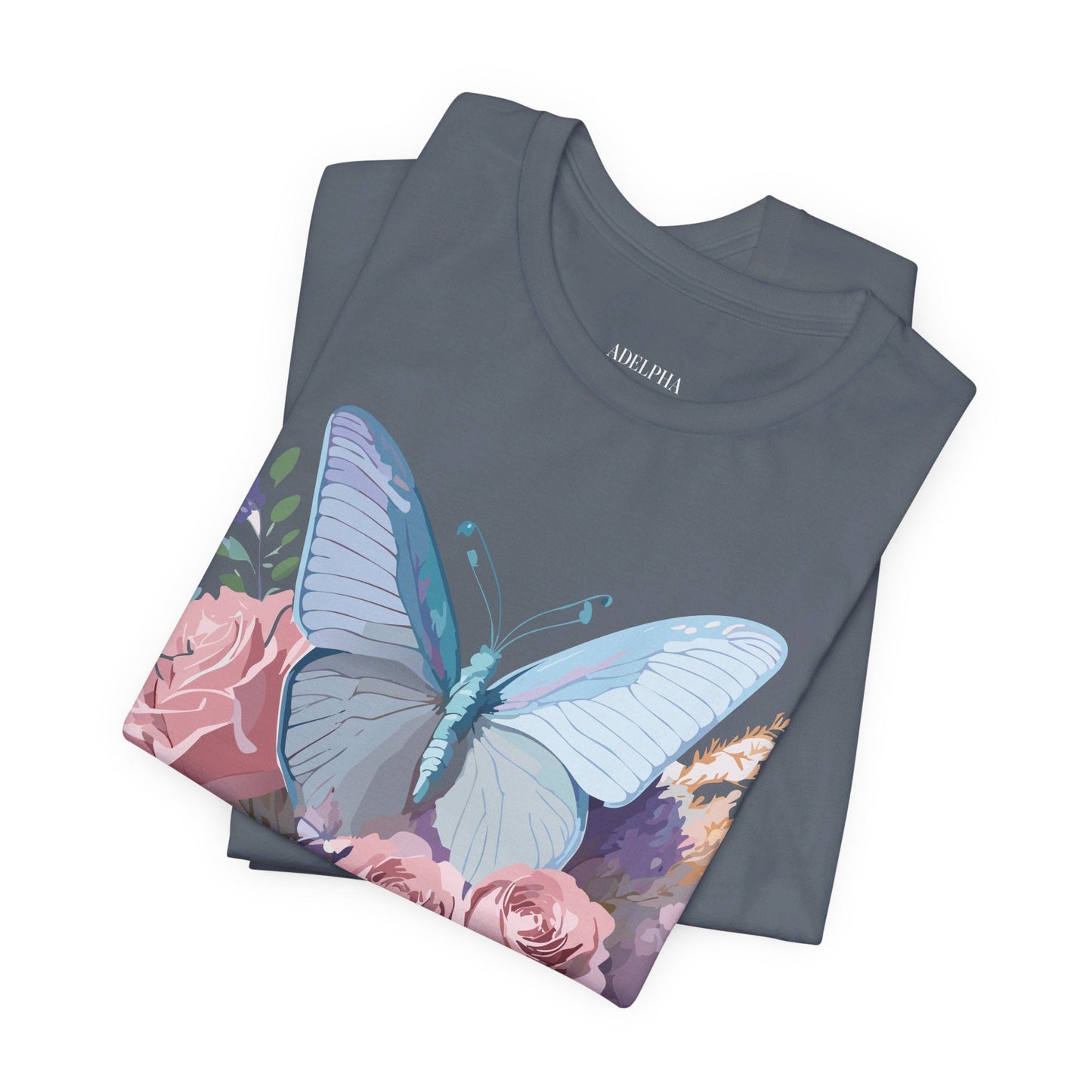 Butterfly Graphic Tee Unisex Jersey Short Sleeve Adelpha Vintage Art Design