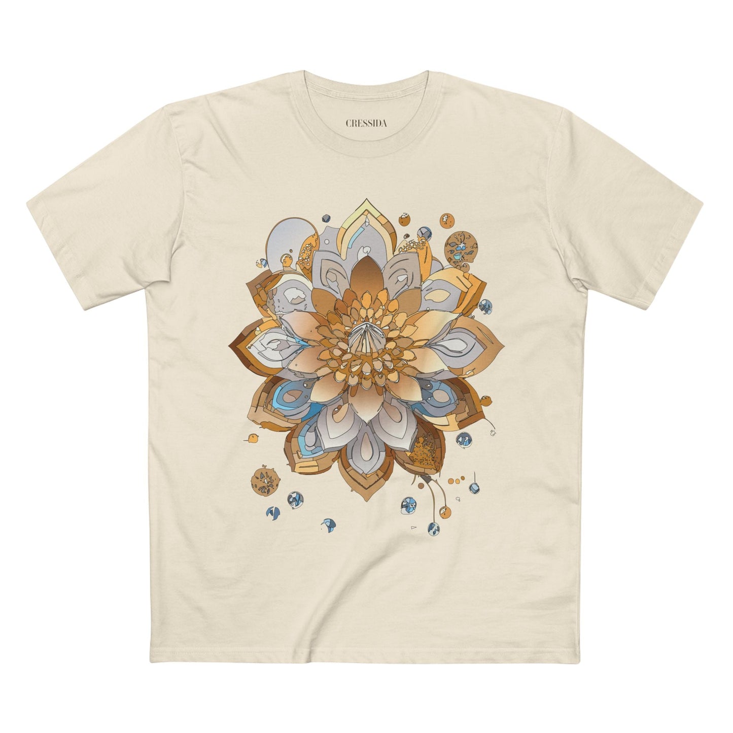 Floral Graphic T-Shirt Unisex 100 Cotton Art Design with Antique Flowers Tee 6