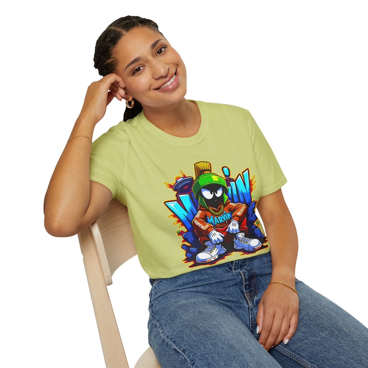 Unisex Cartoon T Shirt With Funny Animals Animation Graphic Gildan Softstyle 64000