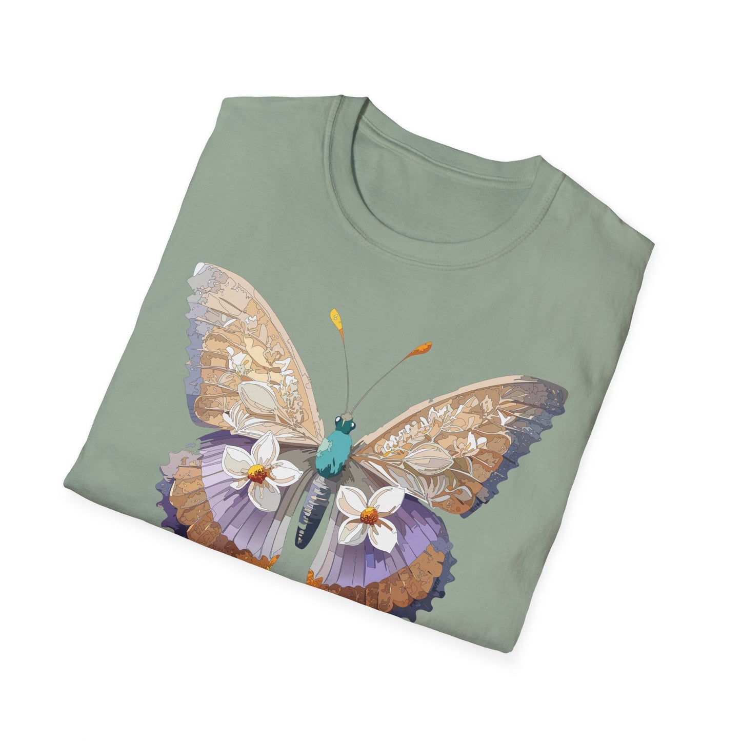 Butterfly Shirt Unisex T Shirt With Monarch Design Softstyle Gildan 64000 100 Percent Cotton Tee
