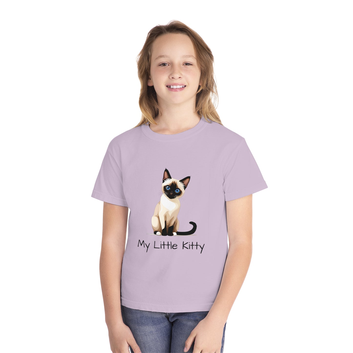 Youth Tee Shirt with Little Kitty