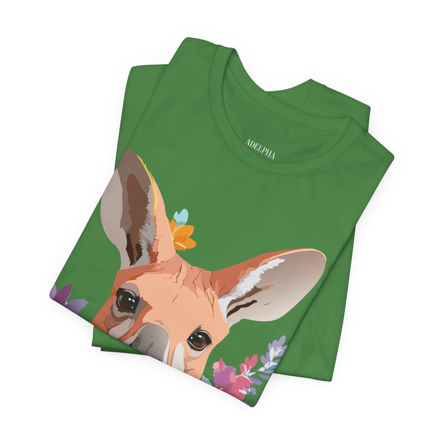 Adelpha Unisex Graphic Tee Kangaroo Art Design Short Sleeve Shirt Premium Vintage Inspired Comfort